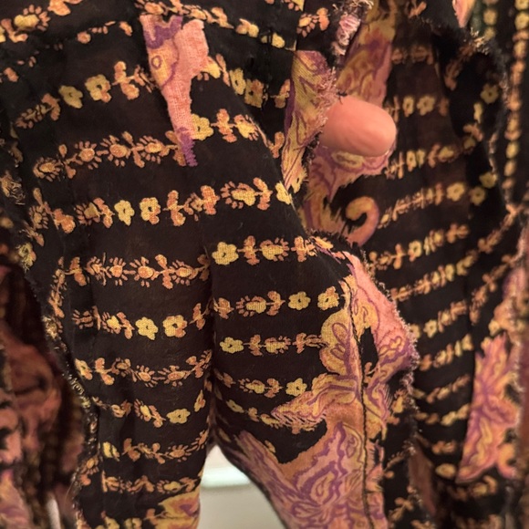 Free People Black and Pink Floral Romper - Picture 5 of 6